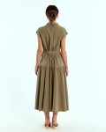SIXDO Woven Flared Dress for Women
